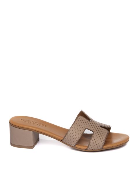 Taupe leather sandal VINCENT VEGA | P406 HDS3VIT-TAUPE